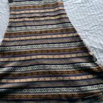 Free People  Mini Sweater Dress Gray Fair Isle Nordic Tunic Wool Blend Sz Medium Photo 13