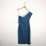 Likely  Driggs Strapless Cocktail Dress Size 8 Knee Length One Shoulder Blue Photo 3