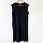 Eileen Fisher Sleeveless Jersey Shirt Dress in Black Photo 1