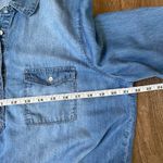 Gloria Vanderbilt Ashleigh Chambray Blue Long Sleeve Tunic Shirt Dress ~ Size M Photo 11