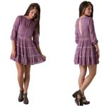 Sea Gypsies Forever Flounce Dress Dress Purple Plum Boho Mini Size Large NEW Photo 10