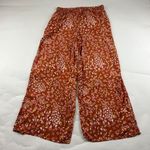 Roxy  Rust Floral Lightweight Challis Wide Leg Pant XL Photo 5