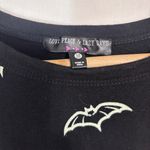 Love Peace & Lazy Days Glow In The Dark Bat Shirt Womens M Black Witchy Goth Size M Photo 4