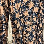 Trovata Birds of Paradis Yulia Floral Paloma Floral Long Sleeved Shirtdress | M Blue Size M Photo 4