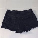 Brandy Melville  black denim dark raw hem shorts Photo 4