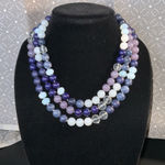 Lane Bryant  Multi strand Blue/white/purple stones 18” Photo 0