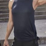 Athleta  Navy Blue Cloudlight Asym Side Tie Tank Photo 1