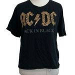 AC/DC  women’s large cropped logo tee Photo 0