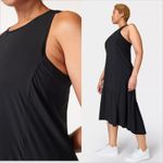 Sweaty Betty  Explorer Ace Midi Dress Size Medium Black Athletic Athleisure Photo 2