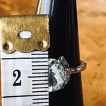 Natural Aquamarine Sterling Silver Ring Size 7.75 Photo 5