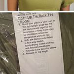 Lululemon OPEN BACK MODAL SILK BLEND GREEN TIE BACK TEE Photo 8