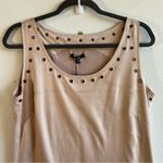 Moda Tesoro Dress Pink Sand Faux Suede w/Grommets Sleeveless Mini Dress Sz M NWT Photo 1