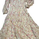 Cottage Core Floral lace long sleeve Pink Size L Photo 1