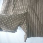 Villager The  14 High Waisted Tan Striped Long Shorts Plus Photo 3
