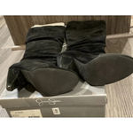 Jessica Simpson  Size‎ 8.5 M Angie Black Split Suede Heeled Boots Over The Knee Photo 5