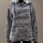 Thread & Supply Sherpa Hoodie Charcoal Fuzzy Pullover Soft Cozy Small Gray Photo 0
