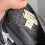 Madewell  10” high rise skinny jeans raw hem button‎ fly black size 37 tall NWT Photo 6