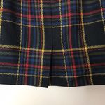 Classic clueless 100% wool tartan plain mini skirt size 10p Photo 7