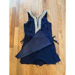 Lilly Pulitzer  Donna Romper Dress Shorts Size 0 True Navy Blue  Gold Photo 2