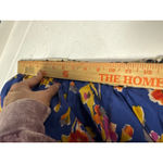Edme & Esyllte Silk Floral Midi Skirt Colorful Cottagecore Bohemian Anthroologie Blue Size 4 Photo 4