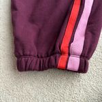 PINK - Victoria's Secret  Burgundy Joggers with Red and Pink Stripes Photo 2