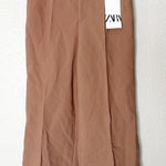 ZARA  Pants Womens Mid-Rise Françoise Culottes Cropped Office Career Brown‎ XS Photo 0
