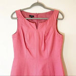 Talbots Pink Silk Blend Textured Sheath Dress Size 10 Office Wear Career Work Photo 2