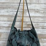 Cristian Leather Purse Blue Snake Shoulder Bag Shimmer Y2K Baddie Edgy Studded Photo 0