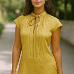 Joseph Silk Crepe Dress Women’s US 6 Sleeveless Button Up 38 FR Mustard Yellow Photo 0