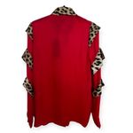 Just Cavalli  Roberto Cavalli Silk Ruffle Button Down Blouse, NWT, Sz 40 Photo 1