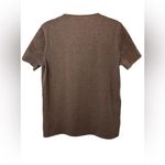 Ecru  Brown Suede Short Sleeve Shirt Photo 1