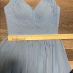 Azazie  Light Blue Satin Dress Photo 1