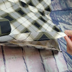 prAna  FLINT MAXI TUNIC SHIRT DRESS GRAY PLAID BUTTON FRONT M Photo 7