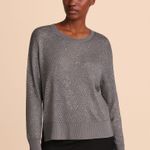 ZARA  Gray Rhinestone Elegant Women's Sweater Size Medium Photo 0
