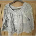 Free People Sea To Shore Striped Top - Ivory Size Small $88 Cropped Beachy Photo 1