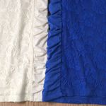 B30 Bundle Of 2 Lacey Ruched Dresses Stretchy Blue Ivory/Cream Size Medium Photo 9