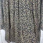 Dress Forum  Dress Small Black Cream Floral Baby Doll Ruffle Peasant Boho Hippie Photo 6