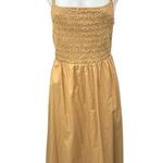 Old Navy NEW  Beige Smocked Cutout Spaghetti Strap Midi Maxi Cami Tank Dress XL Photo 0