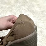 Fly London  Yadi Peep Toe Leather Wedge Sandal Sz 8.5 Photo 6