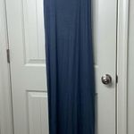 EUC Women’s racerback maxi stretch scoop neck thick strap sleeveless dress S/M Blue Photo 0