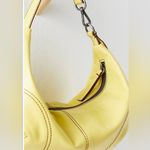 Free People NWOT  Real World Leather Clutch Shoulder Bag Color Yellow/Limoncello Photo 1
