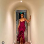 House Of CB  'Gabbi' Wine Front‎ Ruffle Maxi Dres NWOT size XL Photo 6