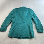 Lafayette 148 Sz 6 Evening Jacket Satin Teal Ruched Gather Button Up 3/4 Sleeve Blue Photo 10