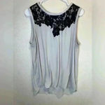 Chelsea28  Women’s‎ Black and Grey Lace Sleeveless Body Crops Top Size L Photo 3