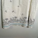 Loft Vintage  Skirt White Embroidered Cafe Pattern 8 Photo 7