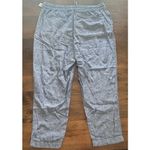 Old Navy ‎ Linen Blend Pants Set Of 2 Women's Size XL White Chambray Blue Elastic Photo 5