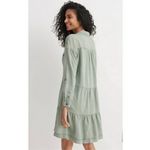 Pilcro Anthropologie  Deanne moss tiered mini shirt dress long sleeve button Photo 1