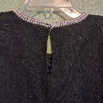 Laurence Kazar NEW beaded lace top vintage • black tie evening elegant formal Photo 5