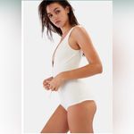 Solid & Striped  Ivory Plunge One Piece Swimsuit Photo 2