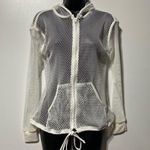 Tribe Kelley Malibu White Mesh Nothing But Net Sweater Hoodie Gym Cover Size XXS Photo 4